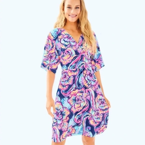 Lilly Pulitzer Parigi Nautic Navy Boho Bateau Dress - Picture 3 of 3